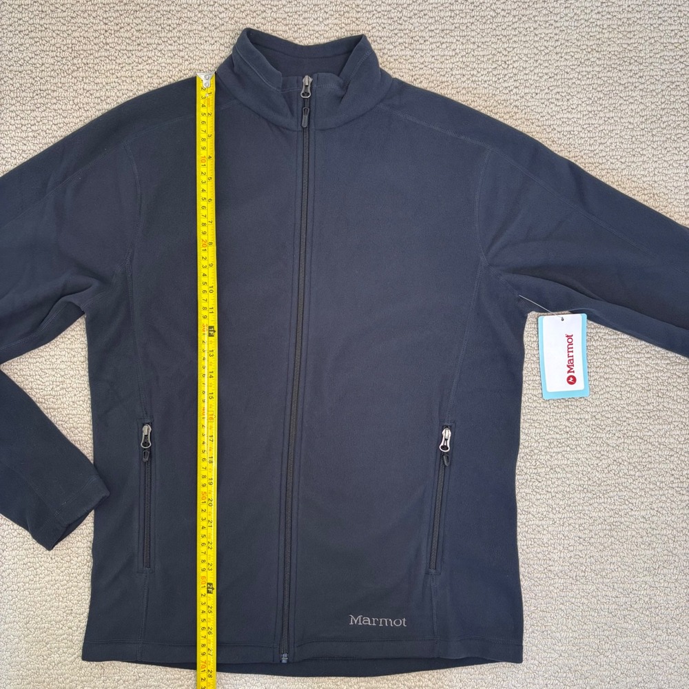 Marmot Rocklin Full Zip Fleece Jacket Mens Medium Black 901075 NWT - Picture 9 of 16